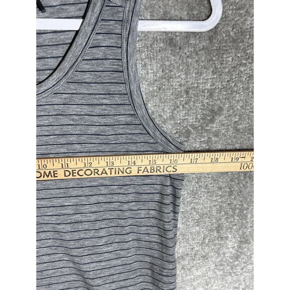 Toad & Co Swifty Tank Top Womens Size Small Gray Striped Scoop Neck Stretch - Picture 7 of 8